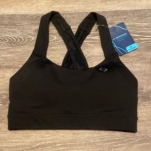 Brooks moving comfort collection black sports bra